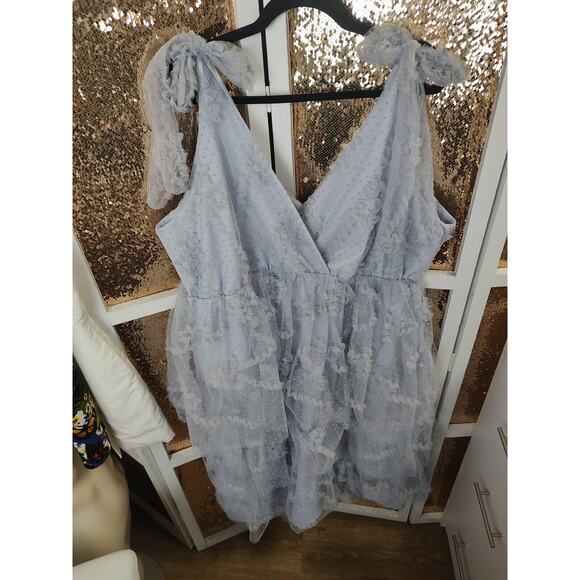 Arula Tulle Tiered Dress Light Lavender Bows Shoulder 1XL - Picture 8 of 16